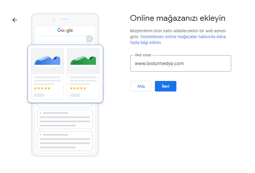 Web sitesi eklemek