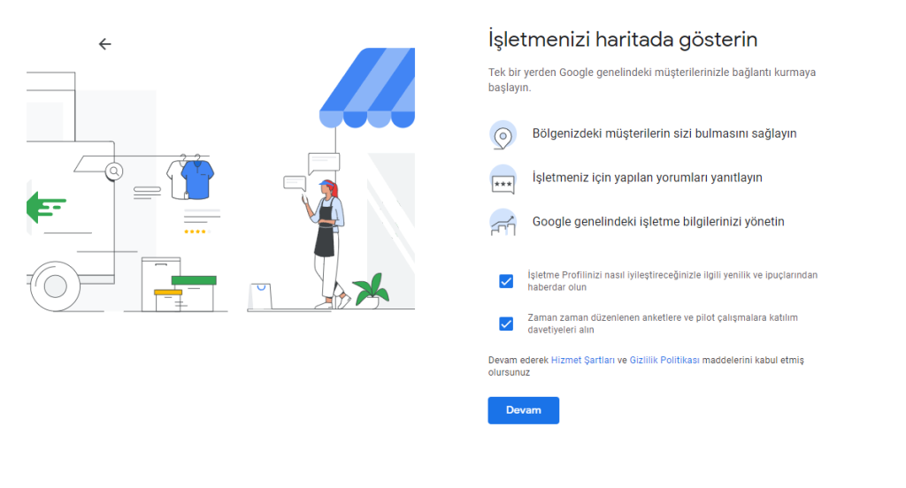 Google Benim İşletmem Haritada Gösterin