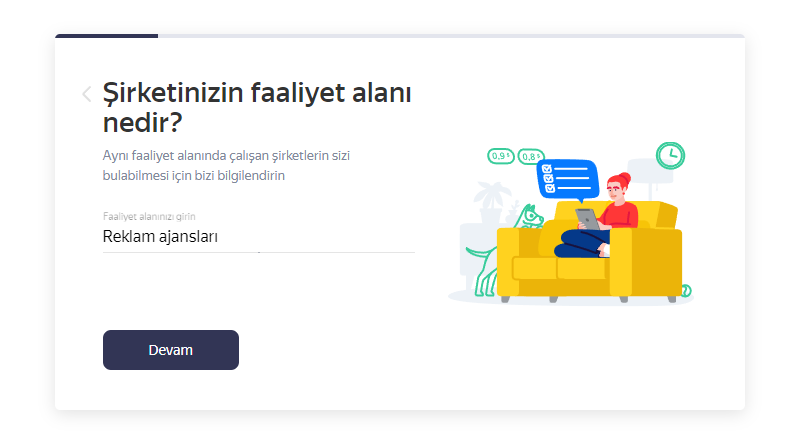 Yandex faaliyet alanları