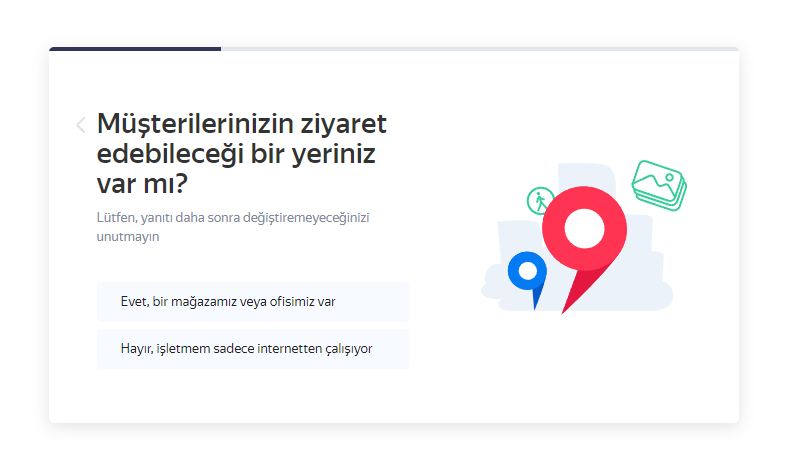 Yandex Konum yerini var mı ?