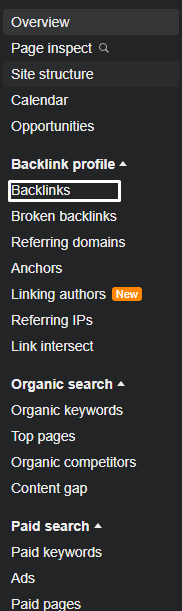 Ahrefs backlink kontrolü