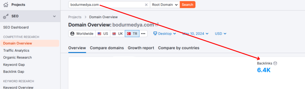 Semrush Backlink Kontrolü